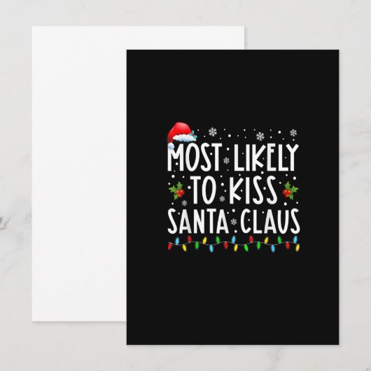 Meest waarschijnlijk voor Kiss Santa Claus Funny F Kaart (Voorkant / Achterkant)