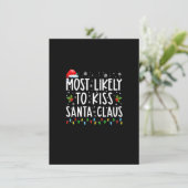 Meest waarschijnlijk voor Kiss Santa Claus Funny F Kaart (Staand voorkant)