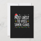 Meest waarschijnlijk voor Kiss Santa Claus Funny F Kaart (Voorkant)