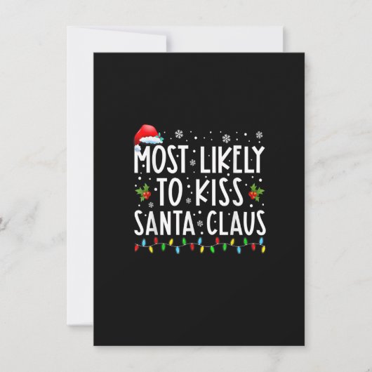 Meest waarschijnlijk voor Kiss Santa Claus Funny F Kaart (Voorkant)