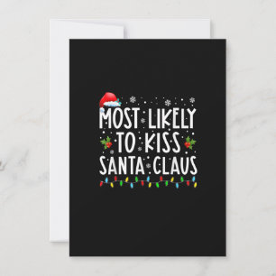 Meest waarschijnlijk voor Kiss Santa Claus Funny F Kaart