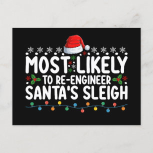 Meest waarschijnlijk zijn ingenieur Santas Santas  Briefkaart