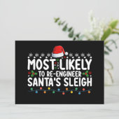 Meest waarschijnlijk zijn ingenieur Santas Santas Kaart (Staand voorkant)