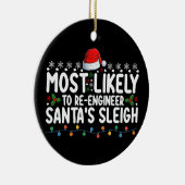Meest waarschijnlijk zijn ingenieur Santas Santas  Keramisch Ornament (Rechts)