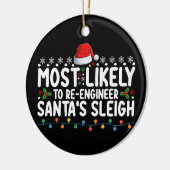Meest waarschijnlijk zijn ingenieur Santas Santas  Keramisch Ornament (Links)