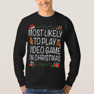 Meest waarschijnlijke afspelen van videospelfamili t-shirt