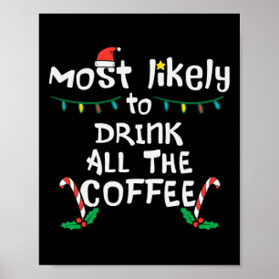 Meest waarschijnlijke Drink van alle kerstkerstker Poster