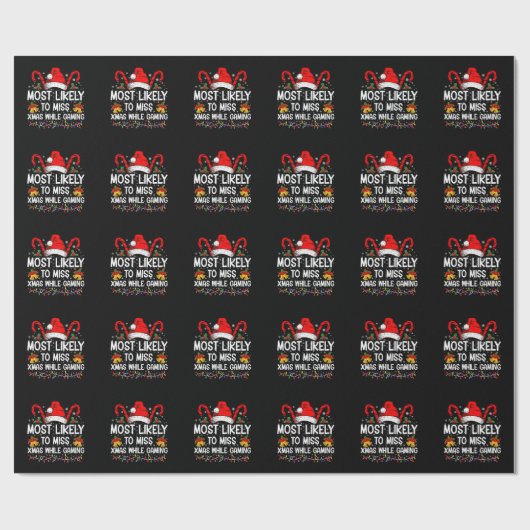 Meest waarschijnlijke kans dat u met Kerstmis gaat Cadeaupapier (Vlak)