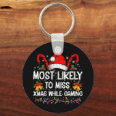 Meest waarschijnlijke kans dat u met Kerstmis gaat Sleutelhanger (Voorkant)