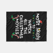 Meest waarschijnlijke kerstfilms bekijken Matc Fleece Deken (Voorkant (Horizontaal))