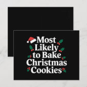 Meest waarschijnlijke kerstkoekjes familie briefkaart (Voorkant / Achterkant)