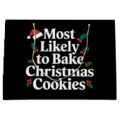 Meest waarschijnlijke kerstkoekjes familie groot cadeauzakje (Voorkant)