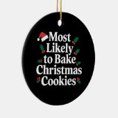 Meest waarschijnlijke kerstkoekjes familie keramisch ornament (Rechts)