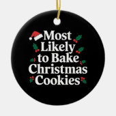 Meest waarschijnlijke kerstkoekjes familie keramisch ornament (Voorkant)