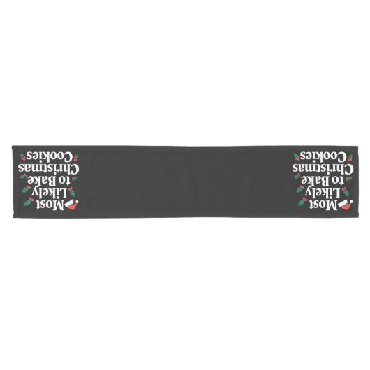 Meest waarschijnlijke kerstkoekjes familie korte tafelloper (Horizontaal)