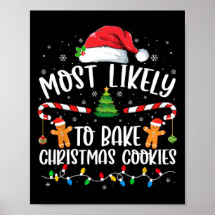 Meest waarschijnlijke kerstkoekjes familie-wedstri poster