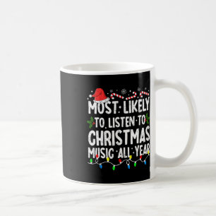 Meest waarschijnlijke kerstmuziekfamilie koffiemok