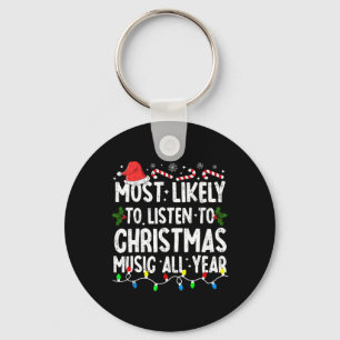 Meest waarschijnlijke kerstmuziekfamilie sleutelhanger