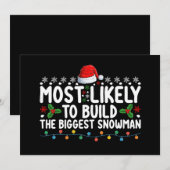 Meest Waarschijnlijke Om de Grootste Sneeuwman Sne Kaart (Voorkant / Achterkant)