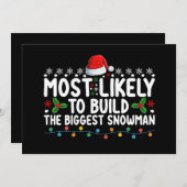 Meest Waarschijnlijke om de Grootste Sneeuwpop Sne Kaart (Voorkant / Achterkant)