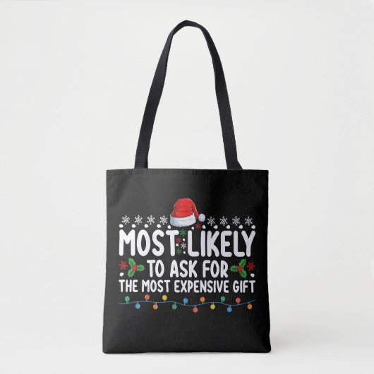 Meest waarschijnlijke vraag naar de duurste cadeau tote bag (Voorkant)