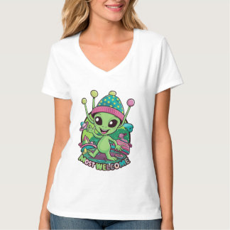 Meest welkome buitenaardse ontwerp t-shirt