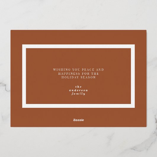 Meest wonderbaarlijke tijd kerst multi foto aankon folie feestdagenkaart (Achterkant)