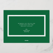 Meest wonderbaarlijke tijd kerst multi foto folie folie feestdagenkaart (Achterkant)