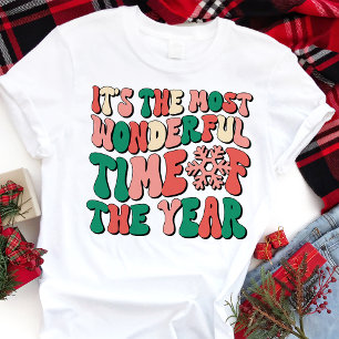 Meest wonderbaarlijke tijd Retro Kerstmis Tri-Blend Shirt