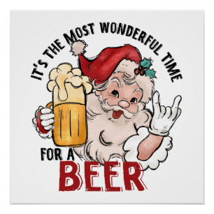 Meest wonderbaarlijke tijd voor een biertje perfect poster