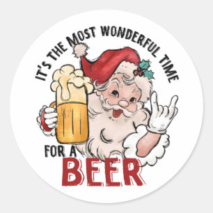 Meest wonderbaarlijke tijd voor een biertje ronde sticker