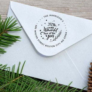 Meest Wondere Tijd Van Het Jaar Adres Rubberstempel