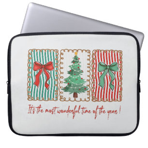 Meest Wondere Tijd Van Het Jaar Coquette Kerstmis Laptop Sleeve