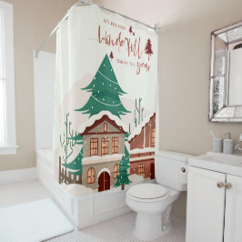 Meest Wondere Tijd Van Het Jaar Kerst Decor Douchegordijn