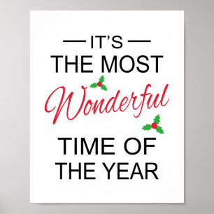 Meest Wonderevolle Tijd Kerst Kunst Poster