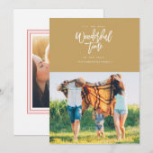 MEEST WONDERFUL TIME wenskaart kerst [goud] Feestdagenkaart (Voorkant / Achterkant)