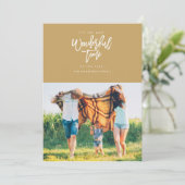 MEEST WONDERFUL TIME wenskaart kerst [goud] Feestdagenkaart (Staand voorkant)