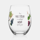 Meest Wonderful Wijn van het Jaar Grappig Wijnglas Zonder Voet (Voorkant)