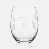 Meest Wonderful Wijn van het Jaar Grappig Wijnglas Zonder Voet (Achterkant)