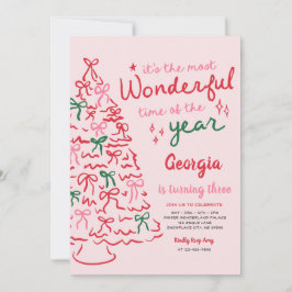 Meest Wonderschone Coquette Strik Kerst Verjaardag Kaart