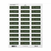 MEEST WONDERVOLLE TIJD Kerstgroene adreslabel Etiket (Full Sheet)