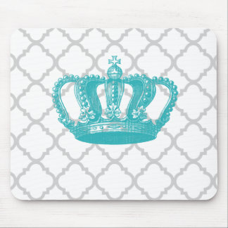 MEESTAL AQUA GEKRONDE GRAY QUATREFOIL PATTERN MUISMAT