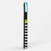 MEESTAL AQUA LIME GREEN BLACK STRIPES iPHONE 5 HOE Case-Mate iPhone Case (Achterkant/rechts)
