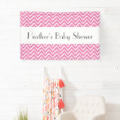 Meestal Baby shower Chevrons Kies je kleur Spandoek (Insitu)