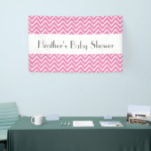 Meestal Baby shower Chevrons Kies je kleur Spandoek (Beurs)
