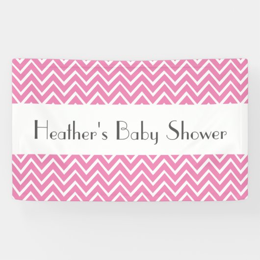 Meestal Baby shower Chevrons Kies je kleur Spandoek (Horizontaal)