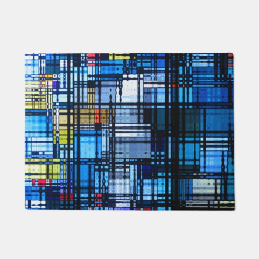 Meestal blauw modern Abstract Deurmat (Voorkant)