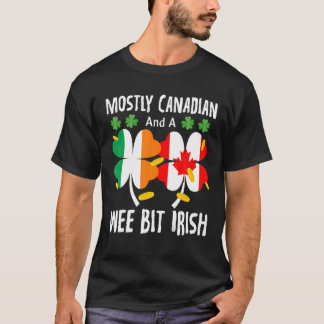 Meestal Canadese en een wee Ierse St Patricks Da T-shirt