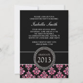 MEESTAL FOTO-AFSTUDEERDER INVITE | PINK GLITTER DA KAART (Achterkant)