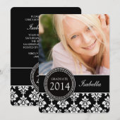 MEESTAL FOTO-AFSTUDEERDER INVITE | ZWARTE WITTE DA KAART (Voorkant / Achterkant)
